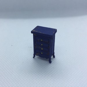 1:48 Chateau 4 Drawer Chambre Table. Painted in “ Shabby-Chic “. Complete.