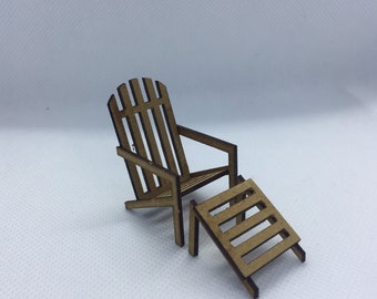 1:24 Adirondeck Chair and Stool Kit for Collectors.