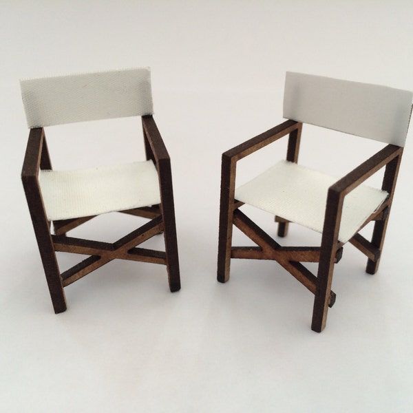 1:12 Directors Chairs (pair) Kit designed for Collectors.