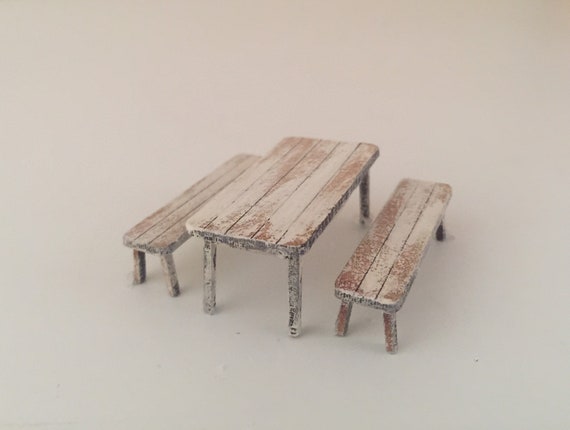 1 48th Alpine Outdoor Seating Set Painted Shabby Etsy