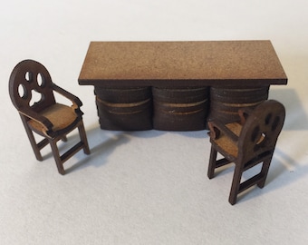 1:48 Alsace Bar and Stools kit to make your own.