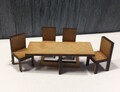 1:48 Modern Dining Room Table and 4 Chairs kit to make your own. product logo