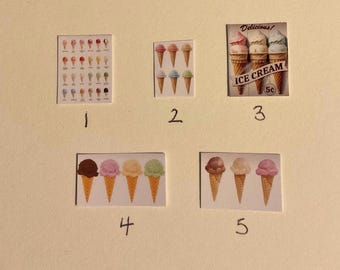 New, 1:48 Ice-cream Signs x 1. Completed item for Collectors.