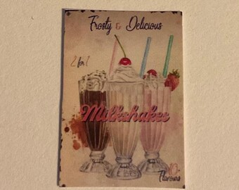 New, 1:48 Milkshake Sign. Completed item for Collectors.