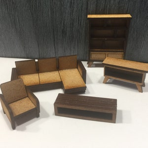 1:48 Modern Lounge Set of Kits to make yourself.