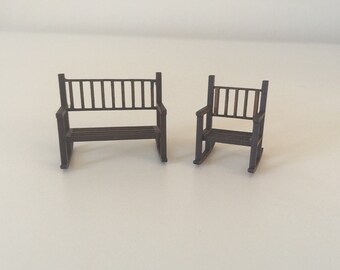 1:48 Double and Single Rocking Chair Kits for collectors to make.