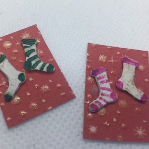 1:48 Christmas Stockings. Ideal to decorate the Story Book House. Completed Item for collectors.