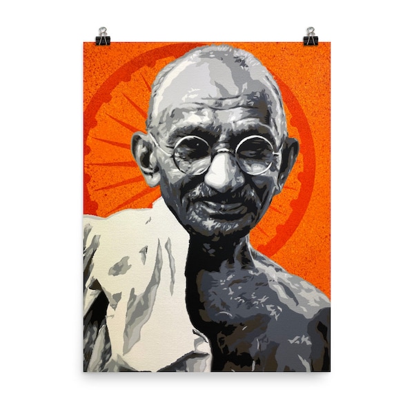 Mahatma Gandhi Poster Druck