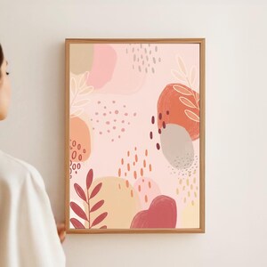 Abstract painting print, Neutral colors large minimalist abstract art, Modern textured pastel multicolor, Trendy aesthetic large wall art