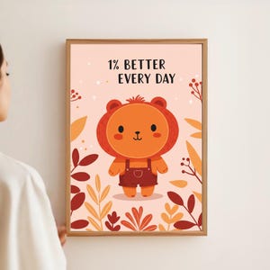 1% Better Every Day, Motivational Quote Wall Art, Office Prints, Office Decor, Inspirational Wall Art, Motivational Poster, Instant Download