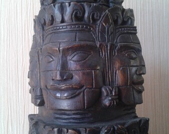 antique three face doll