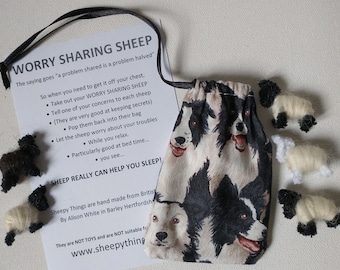Border Collie (sheep dog) Worry Sharing Sheep