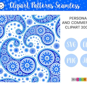 Multicolor Paisley Pattern: Seamless Scrapbook Paper (Digital Download)