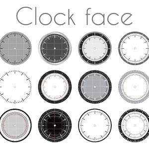 Uhr Gesichter, Uhr Druckbar, Uhr SVG, Uhr Gesicht, Uhr SVG, Cut Files Uhr, Uhr Clipart, kommerzielle Nutzung, Time Svg, Wanduhr, Zeit