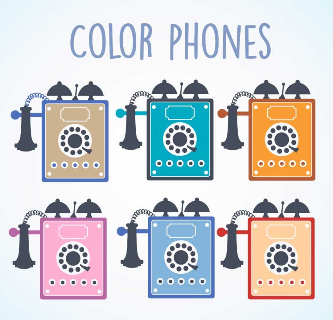 Telephone Clipart Phone Clipart Vintage Telephone Retro - Etsy