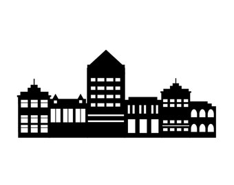 City buildings silhouette of a city buildings clipart silhouette transparent background city vector buildings file svg, png, dxf, eps