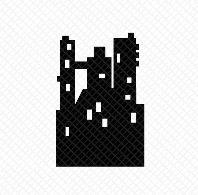 Peut inclure: Silhouette noire d'un horizon urbain avec plusieurs b&acirc;timents de hauteurs diff&eacute;rentes.