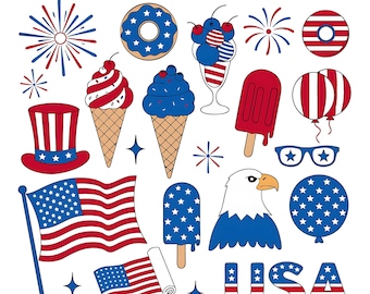 22 PNG SVG Usa Independence Day elements celebrating patriotism American patriotic symbols