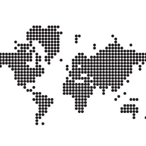Pixel world map silhouette transparent background of a world map clipart silhouette pixel file svg, png, dxf, eps