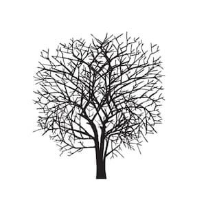 Tree silhouette of a city tree clipart silhouette transparent background tree vector  file svg, png, dxf, eps