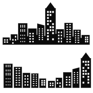 Images clipart sur les toits de la ville, bâtiments de super-héros et bâtiment Silhouette de la ville PNG SVG Images clipart représentant des gratte-ciel et des constructions de la ville de super-héros