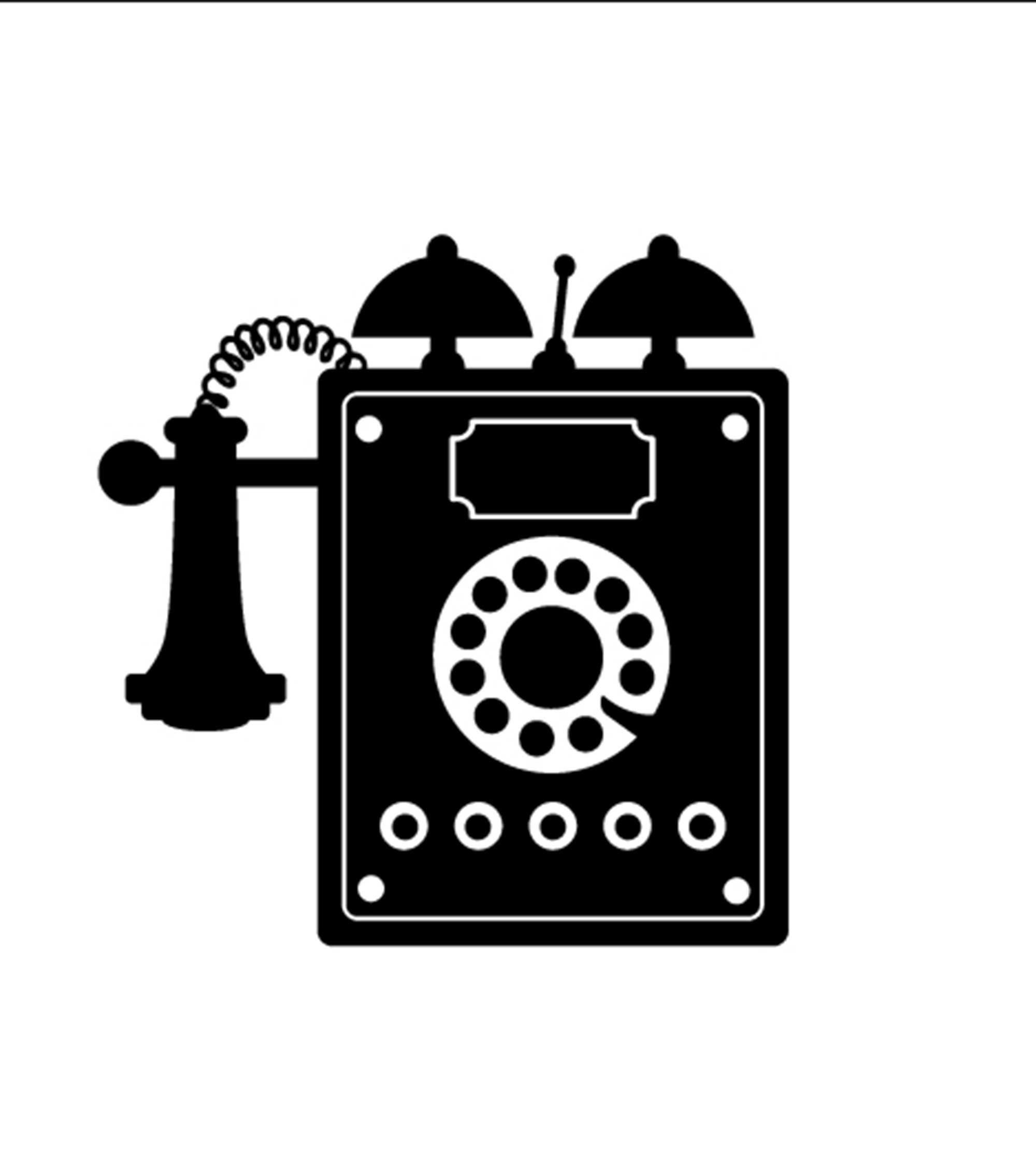 Retro telephone silhouette transparent background telephone of retro clipart silhouette telephone file svg png, dxf, eps