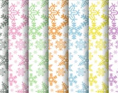 Christmas Snowflake Seamless Pattern, Scrapbook Paper (Digital Download)
