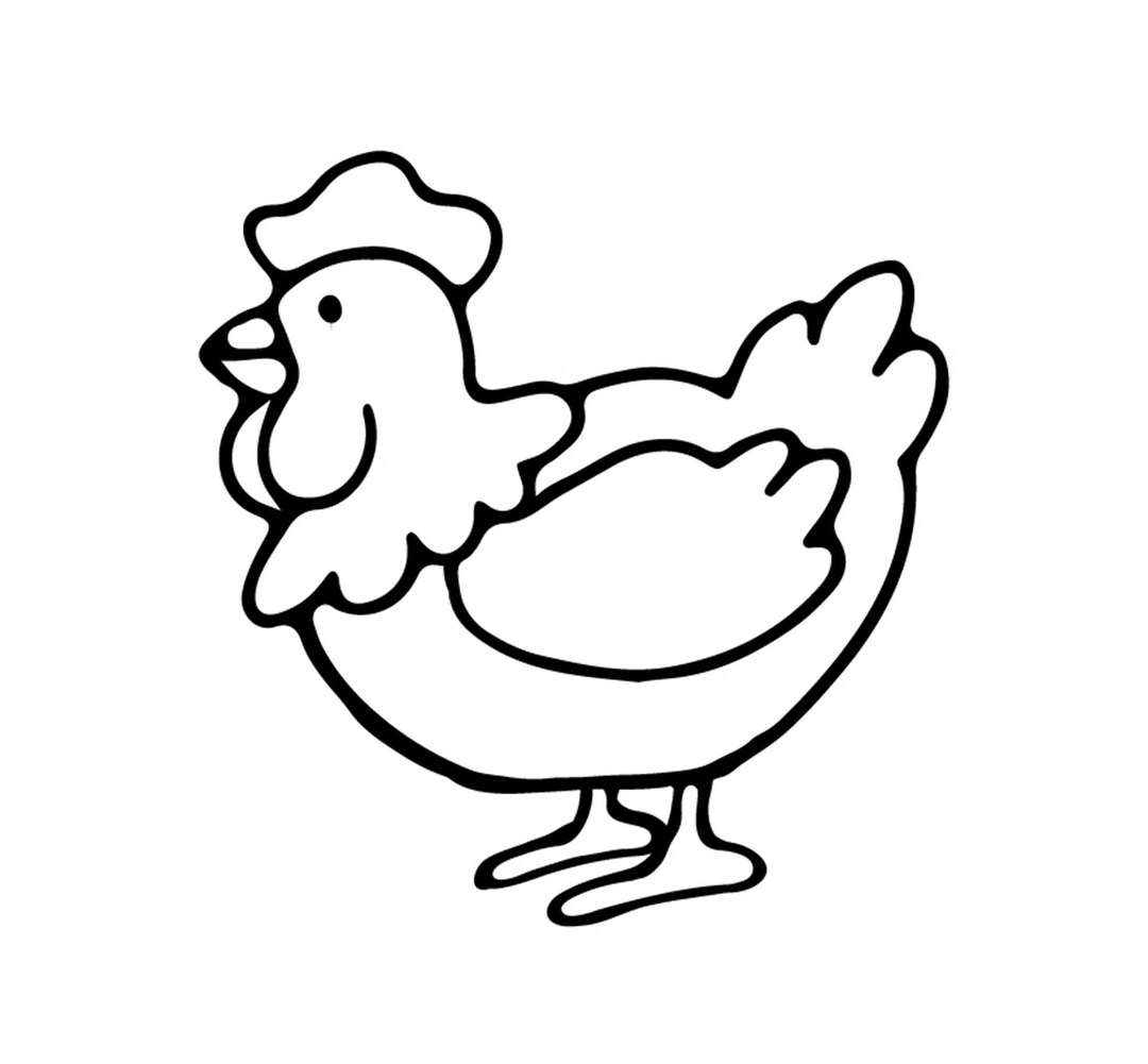 Cute Chicken Silhouette Transparent Background Chicken of Retro Clipart