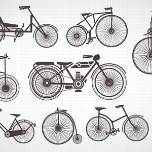 Retro Vintage cykel silhuett Svg transport clipart cykel urban hjul antik objekt transport