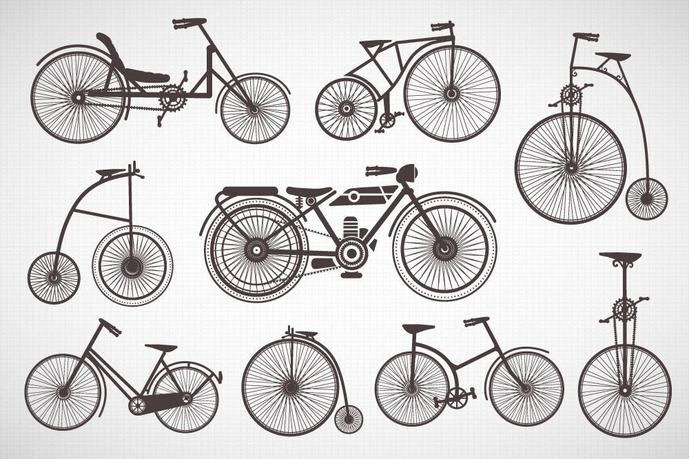 Download Retro Vintage Bike/silhouette Svg/transportation | Etsy