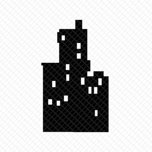 Bâtiments de la ville silhouette clipart fond transparent fichier svg, png, dxf, eps image 3