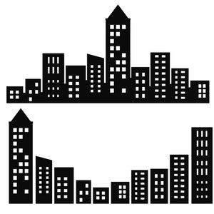 Skyline city clipart superhero buildings block clipart and buildings SVG silhouette city PNG Skyscraper clip art superhero city buildings