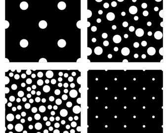 Seamless set polka dots decoration pattern silhouette of a dots clipart silhouette retro vector pattern file svg, png, Ai, eps