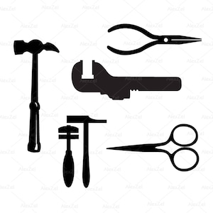 Craft tool svg, retro svg, silhouette svg, png cuts, tools png, svg building tools, hammer png, retro designs, repairs tools, vector design
