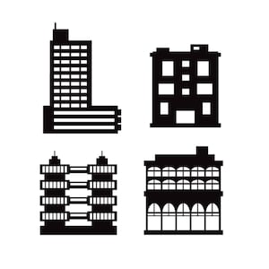 City buildings silhouette of a city buildings clipart silhouette transparent background city vector buildings file svg, png, dxf, eps