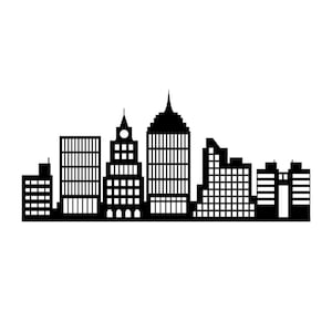 City Silhouette, Urban skyline clipart, urban skyline, sunset clipart, landscape clipart, landscape, Buildings PNG, skyscrapers png