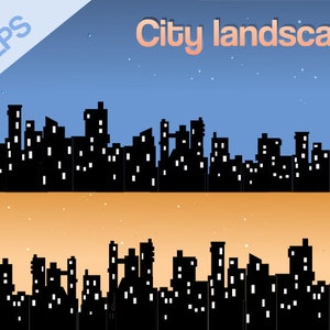City silhouette, city skyline, building silhouette, city clipart, skyline clipart, house clipart, town clipart, city SVG, city vector