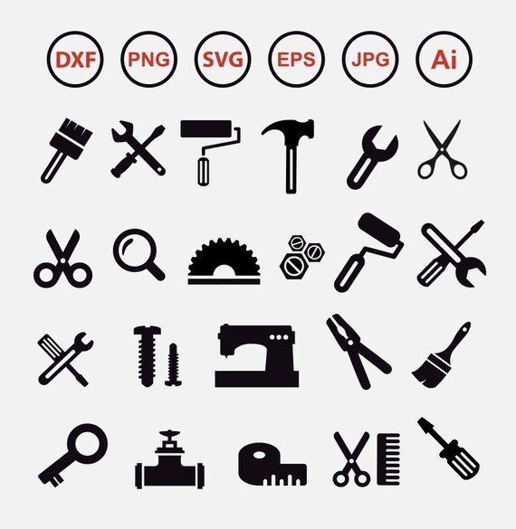 Craft Supplies Clipart Crafting Tools Clip Art Digital Downloads 