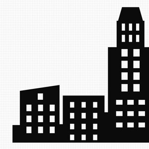 City skyline clipart, superhero buildings, and building City silhouette PNG SVG Clip art of skyscrapers and superhero city constructions image 4