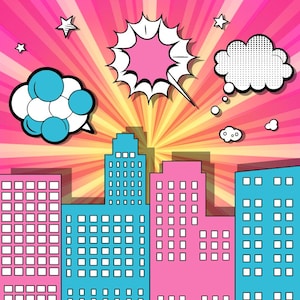 Superheld Stadt Skyline Landschaft Superhero Gebäude Gebäude Stadtsilhouette PNG SVG Wolkenkratzer Superheld Stadt Urban PDF-Dateien