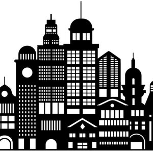 Skyline city clipart superhero buildings block clipart and buildings SVG silhouette city PNG Skyscraper clip art superhero city buildings