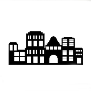 City buildings silhouette of a city buildings clipart silhouette transparent background city vector buildings file svg, png, dxf, eps
