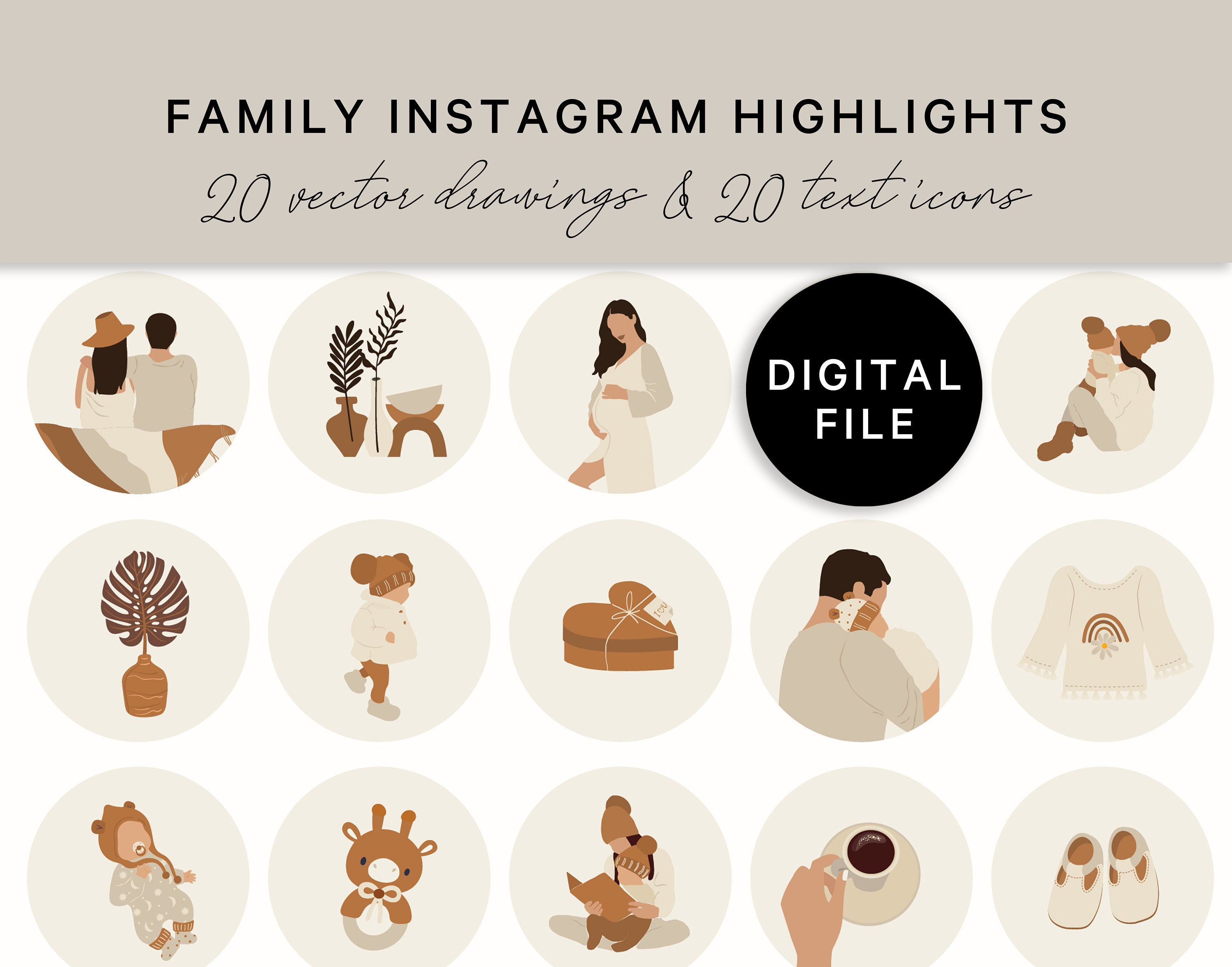 Family Instagram Highlight Icons, Family Instagram Highlight Covers