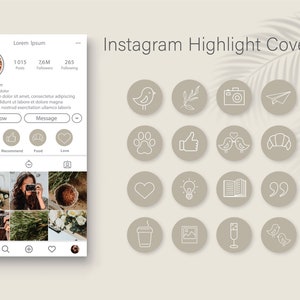 Personal Account Instagram Highlight Icons, Instagram Highlight cover, Minimal Highlight Cover
