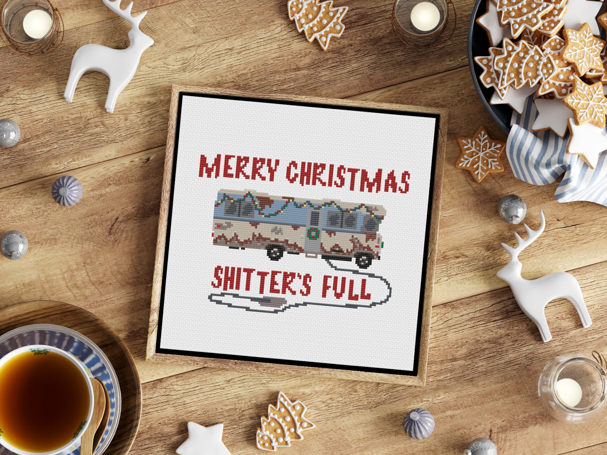 Shitters Full Cross Stitch Christmas Vacation Cross Stitch Etsy