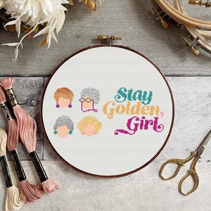 Sassy Cross Stitch, Golden Girls, Feminist Embroidery, Subversive Pattern, Nerdy Cross Stitch, Snarky Embroidery