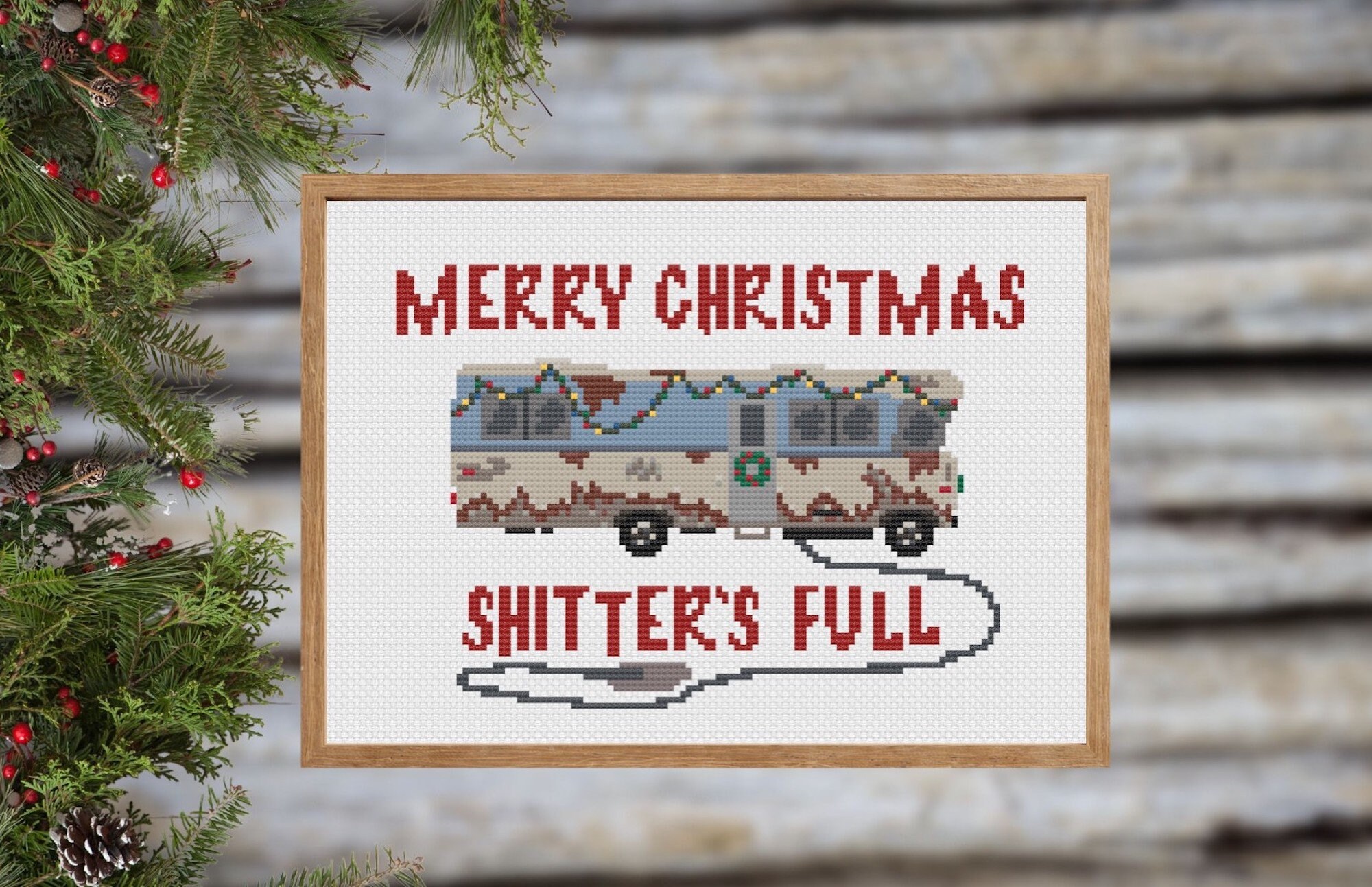 Shitters Full Cross Stitch Christmas Vacation Cross Stitch Etsy