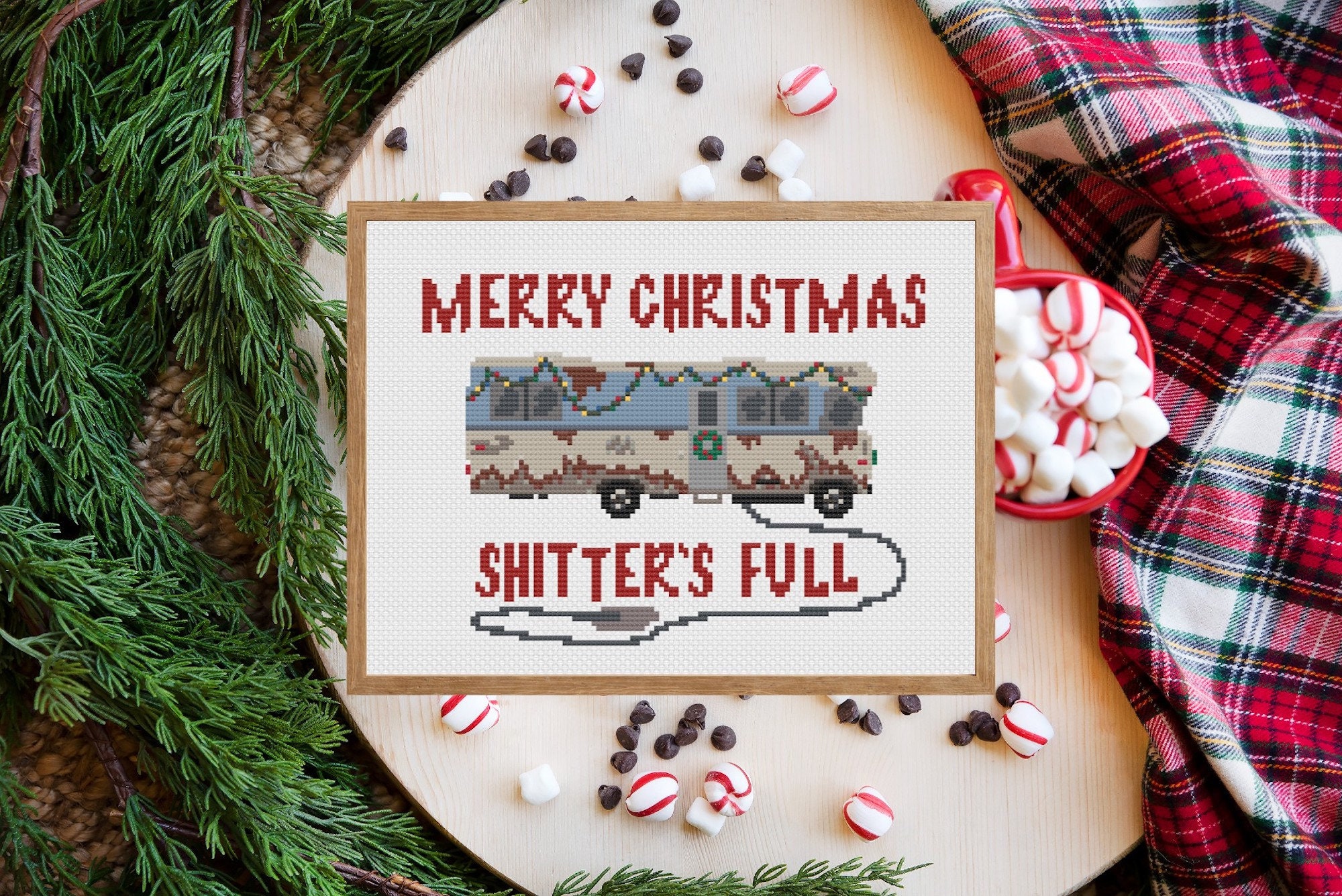 Shitters Full Cross Stitch Christmas Vacation Cross Stitch Etsy