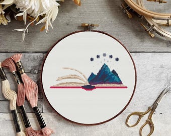 Reading Cross Stitch, ACOTAR Cross Stitch, Fantasy Embroidery, Spicy Book, Feminist Embroidery, Booktok