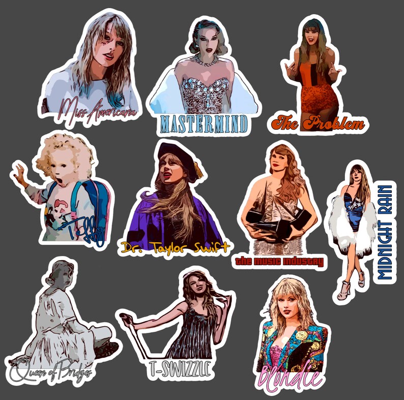 Taylor Sticker Pack Nicknames Stickers Etsy